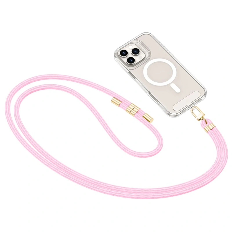 Techprotect C7S medžiaginis telefono dirželis, baby pink auksinė spalva, 2 nuotrauka
